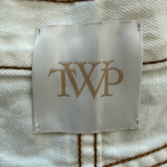 TWP Women's Pony Boy White Straight Leg Jeans - Picture 6 of 10